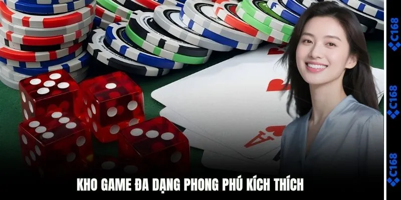 Kho game bài đa dạng phong phú kích thích 